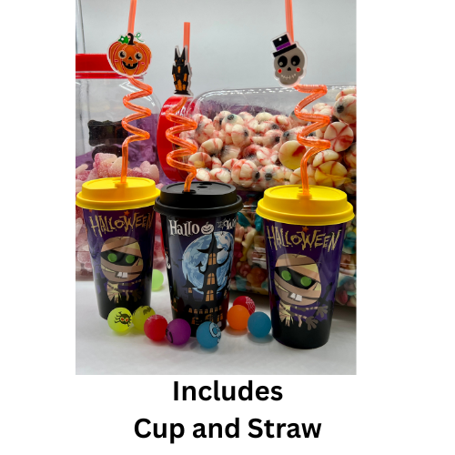 Cup of Halloween jellies